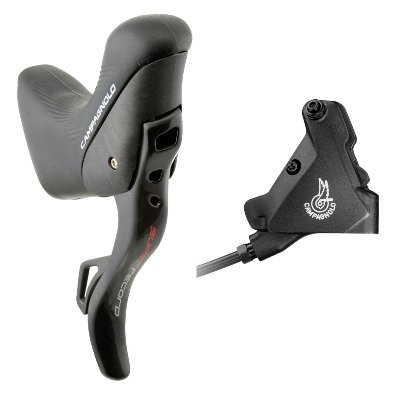 maneta freno/cambio hidraulico pinza trasera  super record eps 12v 160 mm flat mount