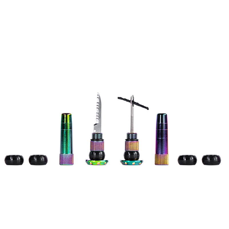 kit mechas reparacion pinchazos integrado en manillar  tubeless