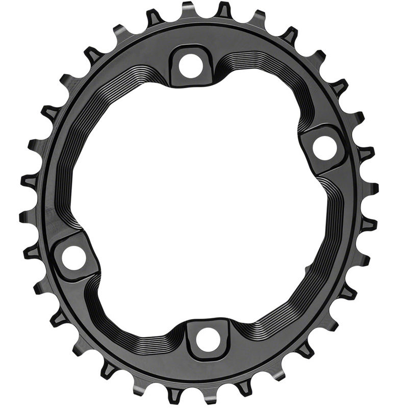 plato corona ovalado asimétrico 4 brazos con tornillos 96 bcd sh xt m8000 hg+