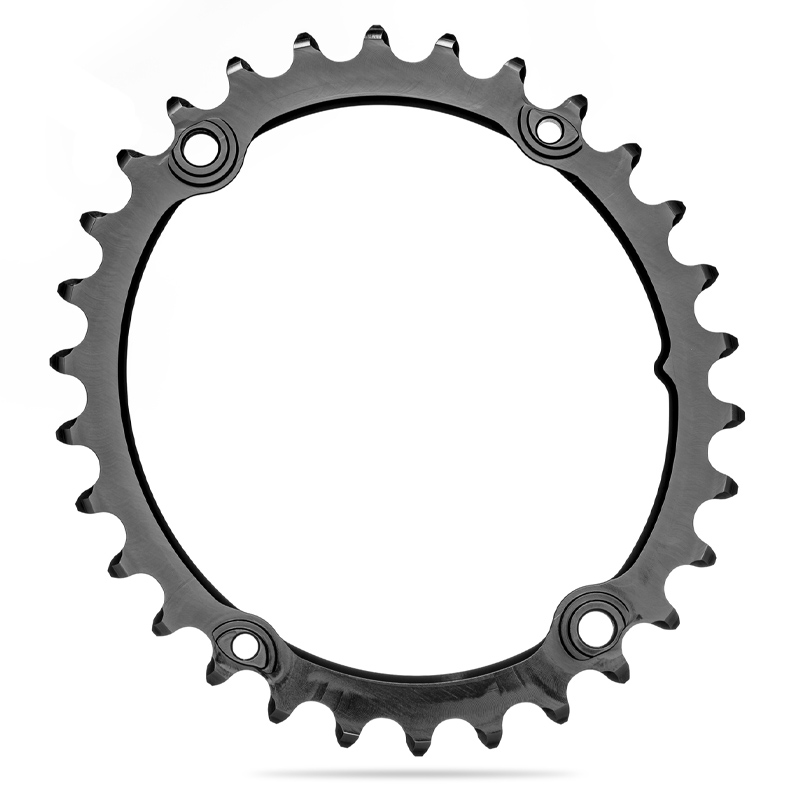 plato corona ovalado 4 brazos con tornillos  110 bcd subcompact shimano 2x9-11v