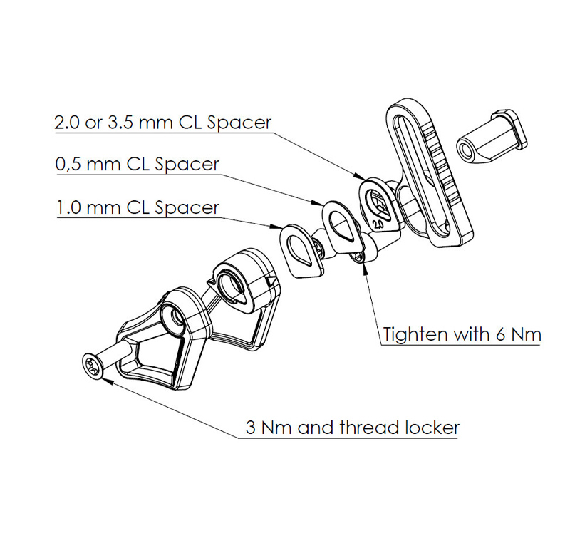ABSOLUTE BLACK Guía cadenas plato ovalado y redondo S3/E-TYPE - Imagen 2 de 2