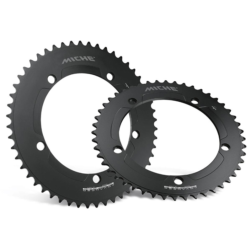 juego de bielas y plato acero  pista advanced 144 bcd 175 mm