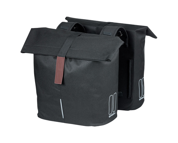 alforjas traseras de poliéster para bici con reflectante y cierre de velcro city 28-32 l