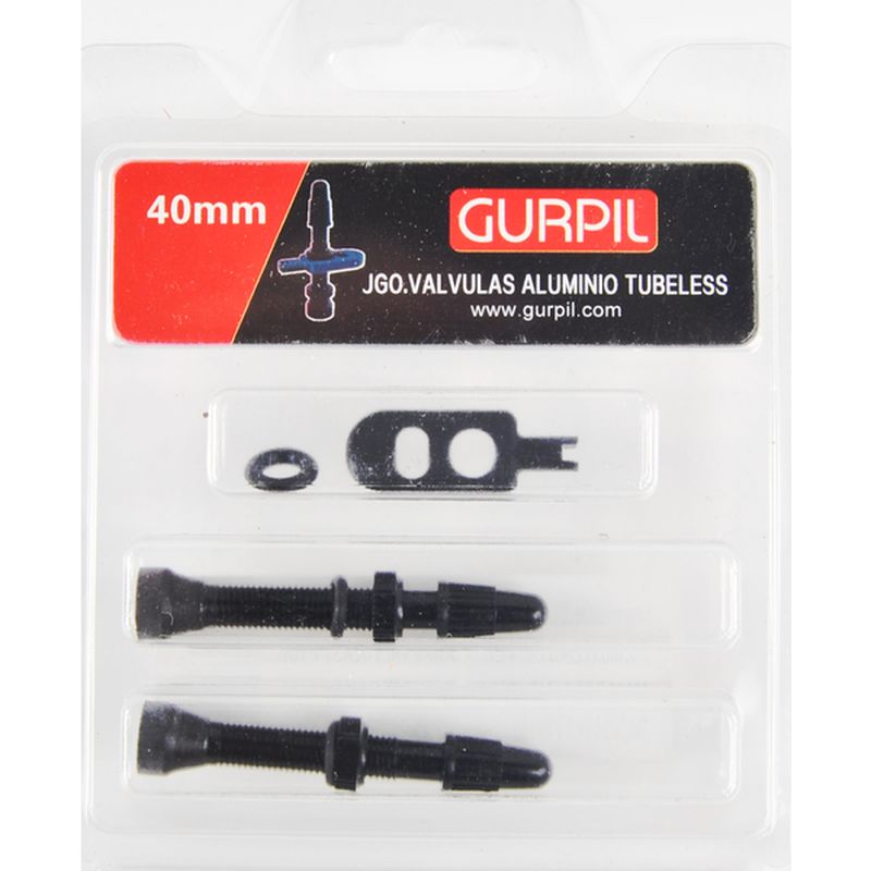 juego valvulas finas aluminio tubeless 40mm 40mm