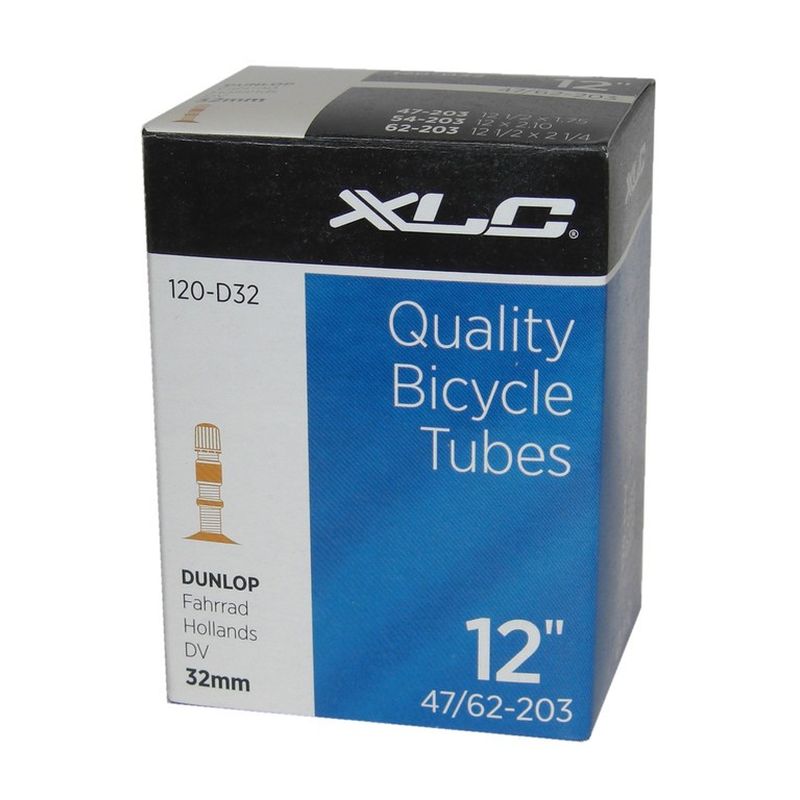 camara de aire para bicicleta 120-d32 12 1/2 x 2 1/4 47/62-203 dunlop 32mm