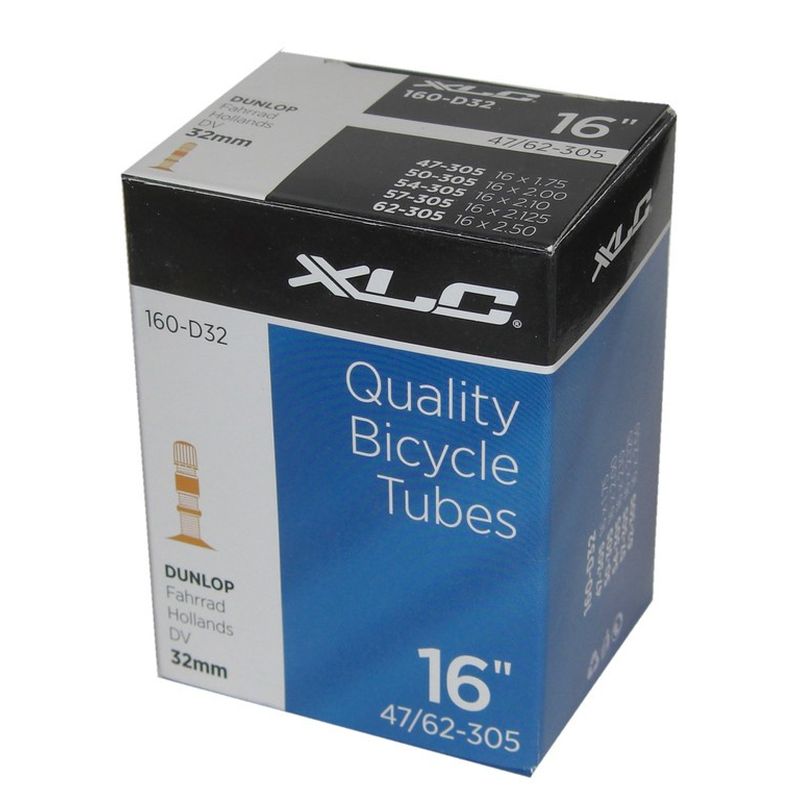 camara de aire para bicicleta 160-d32 16 x1.75/2.125 47/62-305 dunlop 32mm
