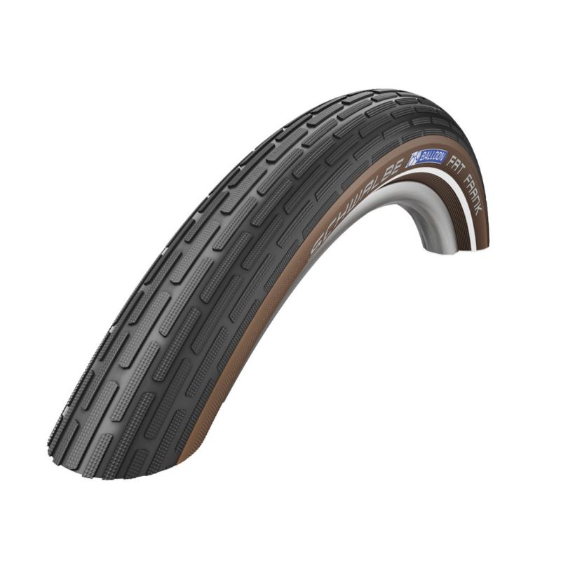 cubierta neumatico fat frank 28x2.00 k-guard activeline hs375 twinskin rigida negro/cafe refl. 50-622