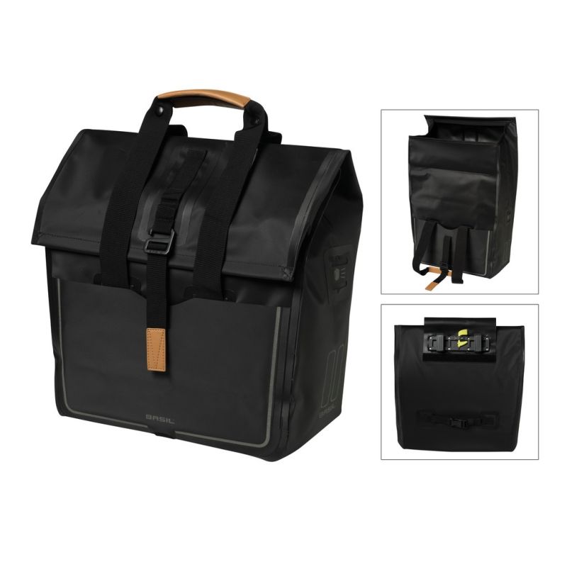 bolsa bicicleta trasera impermeable reflectante urban dry shopper 25l 34x16x48