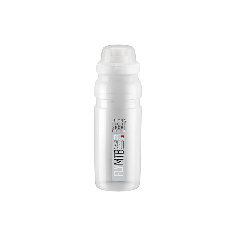 bidón botellín fly mtb logo de elite - tapón con válvula push-pull, tecnología de grosor variable y capacidad de 750 ml