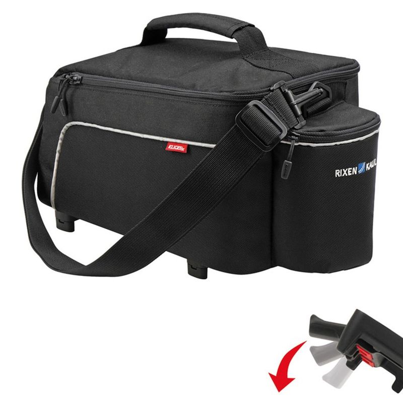 bolsa bicicleta trasera con adaptador y con placa incluida klickfix rackpack light 37x19x18 8l