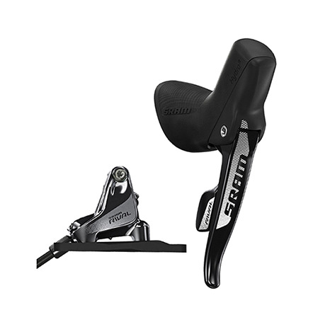 maneta de moto con cambio trasero y freno delantero hidráulico rival22 flat mount