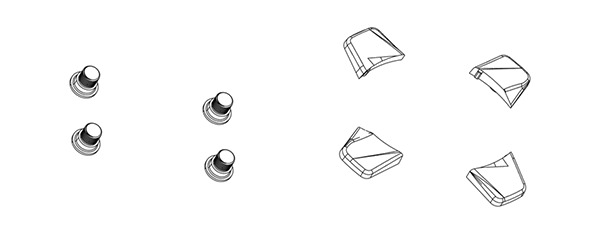 kit 4 tornillos de plato aluminio  xx1 1v