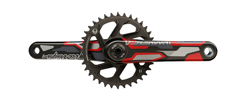 juego de bielas y plato carbono sin cazoletas  descendant tld all dh eagle x-sync2 dub83 direct mount 165 mm 12v