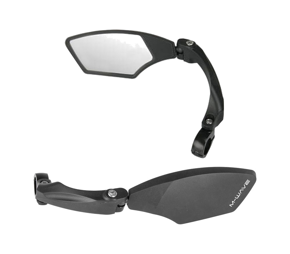 retrovisor bicicleta izquierdo con abrazadera aluminio m-wave spy space 22.2 mm