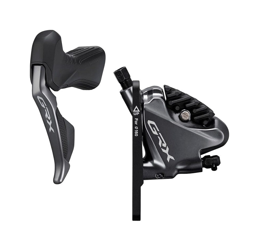 maneta de freno/cambio con pinza delantera grx st-rx815 di  2 disc 160mm flat mount 1000 mm br-rx810