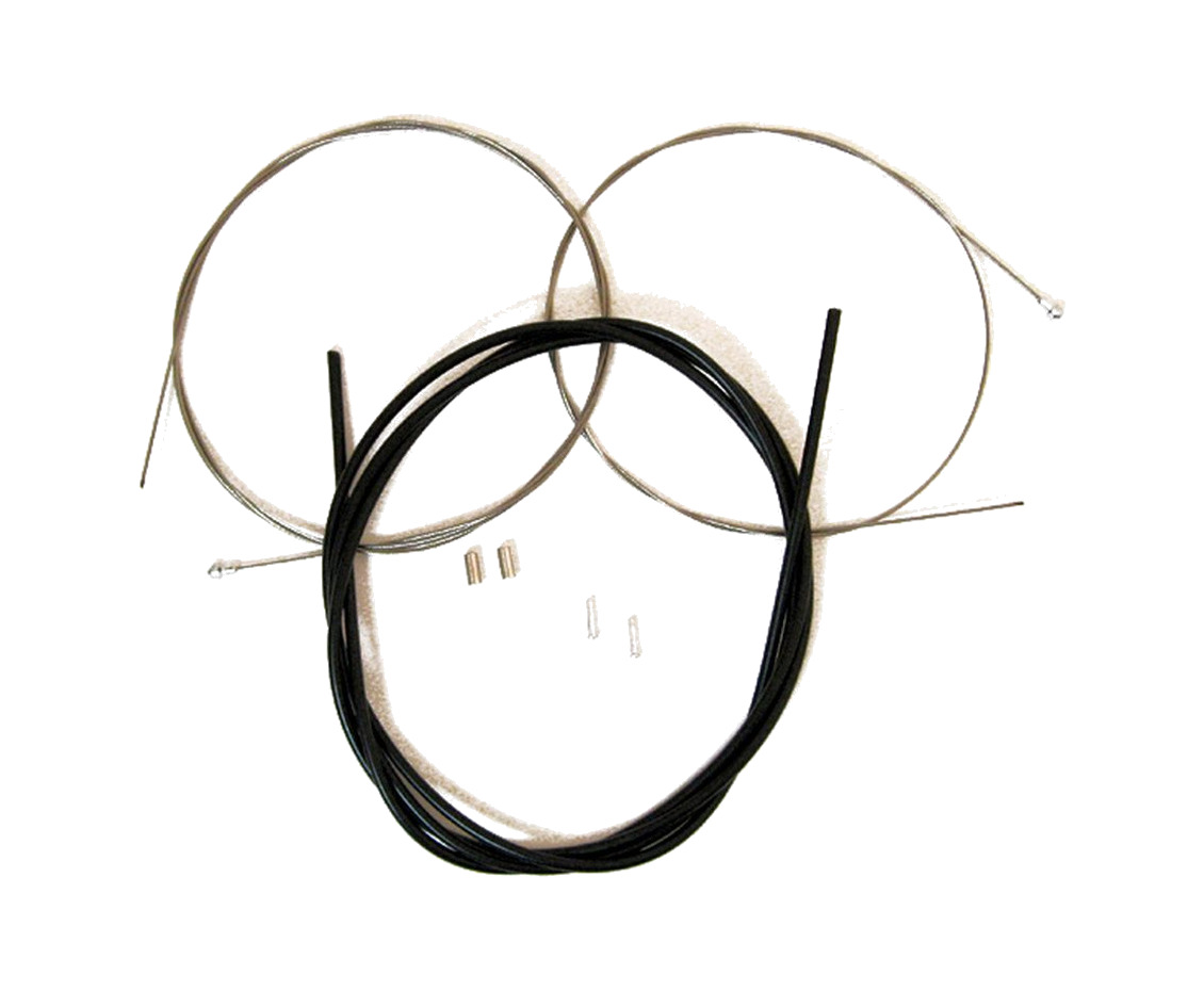 Kit De Câbles De Frein Vélo En Acier Inoxydable 304 - 2 Paires (avant 1100mm, Arrière 1700mm) Avec 4 Embouts - Compatible VTT, Route, Ville