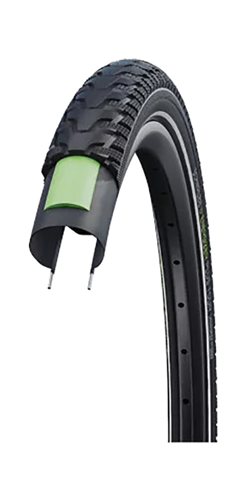 cubierta neumatico rigida para bicicleta reflectante energizer plus tour 28x1.75 hs485 perf twinskin greenguard 47-622