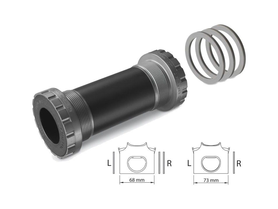 MICHE Tretlagerpatronenachse mit 24 mm Durchmesser EVO MAX MTB 68x73 BSA - Bild 1 von 1