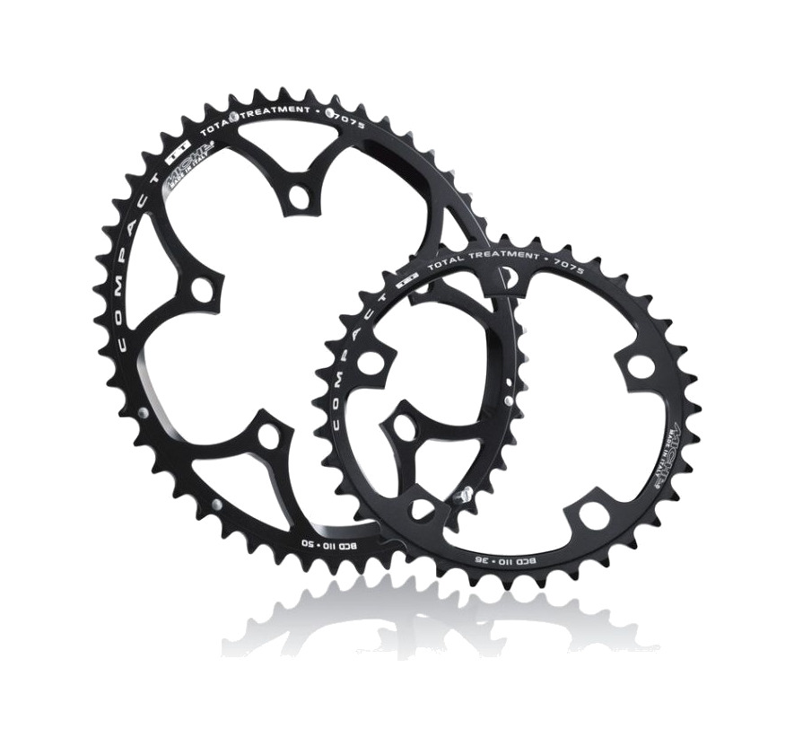plato para bicicleta exterior 5 brazos compact 9/10v 110 bcd