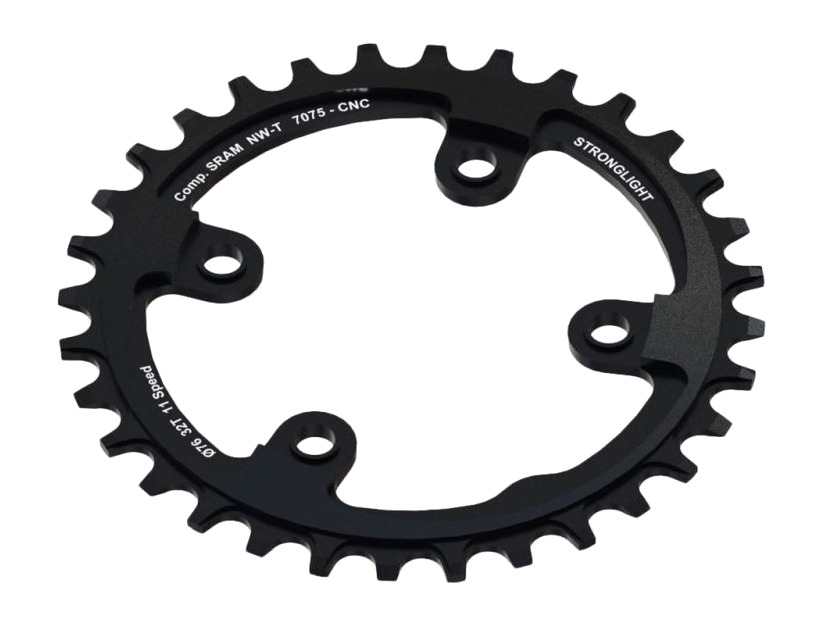 STRONGLIGHT Aluminium Fahrrad Kettenblatt 4 Arme SRAM XX1 MTB 1x11V 76 ...