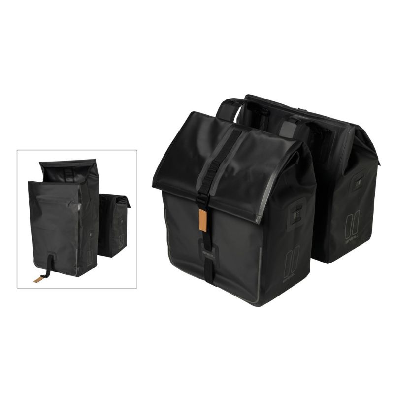 alforjas traseras para bici impermeables con cierre de velcro urban dry 50 l(36x17x42)