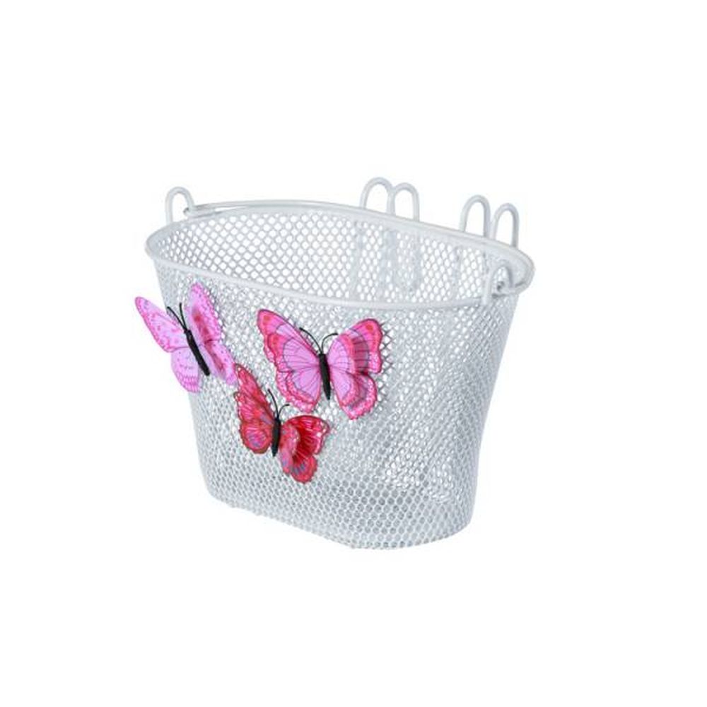 cesto infantil de acero con mariposas  jasmin (28x20x19 cm)