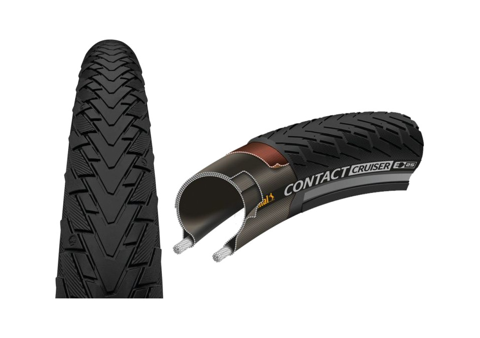 cubierta neumatico rigida para bicicleta reflectante contact cruiser 28x2.00 50-622