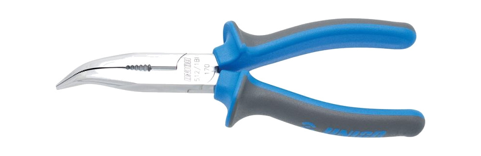 alicate herramienta de puntas semiredondas y boca curva 170 mm