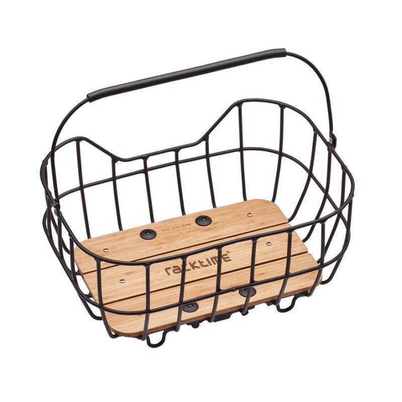 cesto de aluminio + adaptador racktime baskit breeze snapit 47x33x24 22 l
