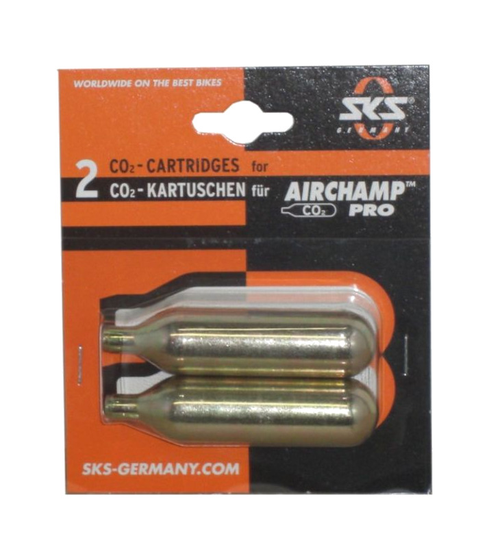 blister 2 cartuchos sin rosca de aire  co2 16g air champ