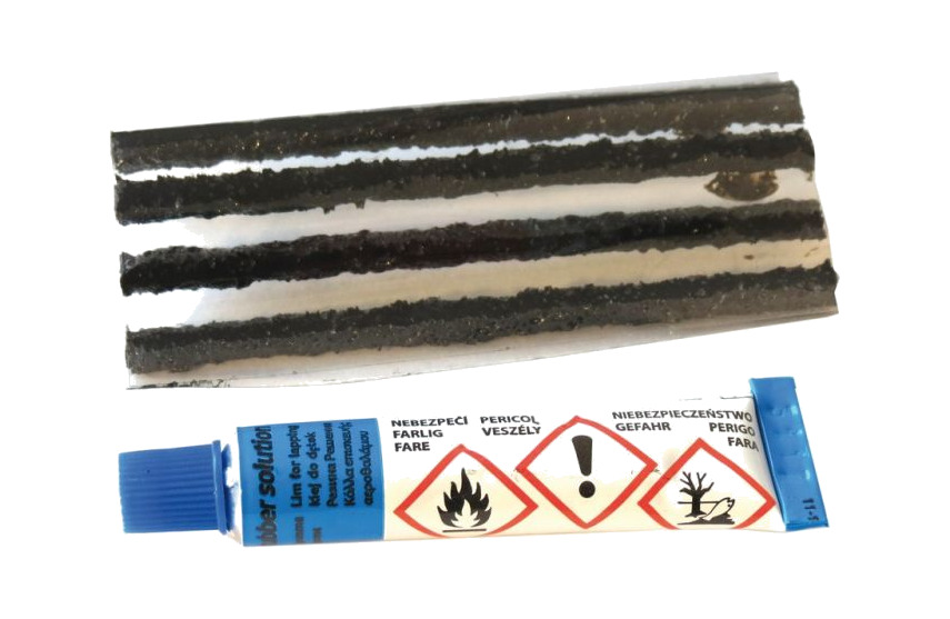 kit mechas reparación 5 mechas + pegamento  tubeless  weldtite