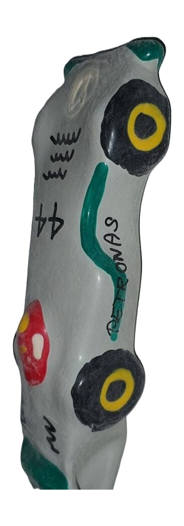 preservativo decorado pintado a mano con forma de coche de carreras f1-mercedes xl