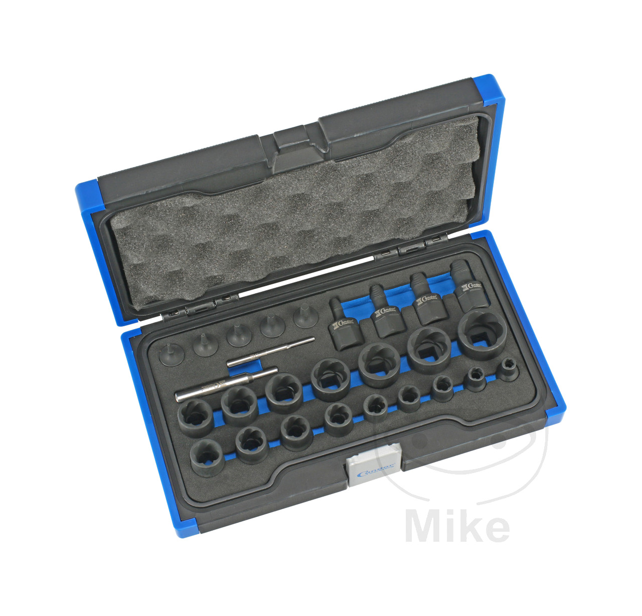 juego 27 llaves de vaso especiales 1/4+3/8+1/2 6-27 mm