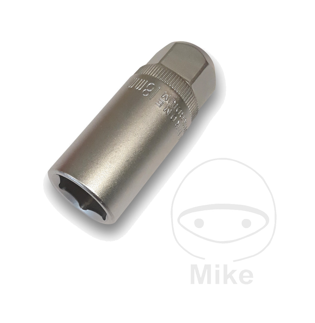 llave de vaso de bujía 18 mm 3/81" 60 mm