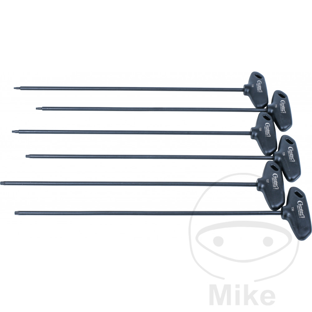 juego 6 destornilladores torx largo mango en t t 10-t 30