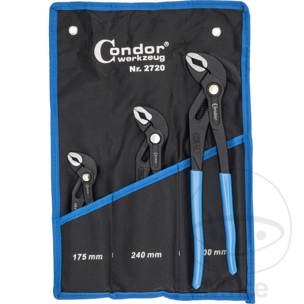 juego 3 alicates para bombas de agua 175 240 300 mm