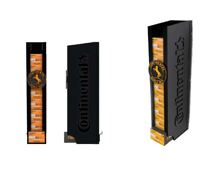 expositor para cámaras de bicicleta 3 uds display