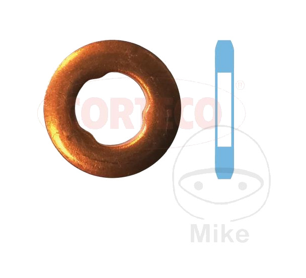 anillo de sellado para soporte de inyectores para estanqueidad de portaboquillas seis piezas 7.3x15x1.6 mm bli