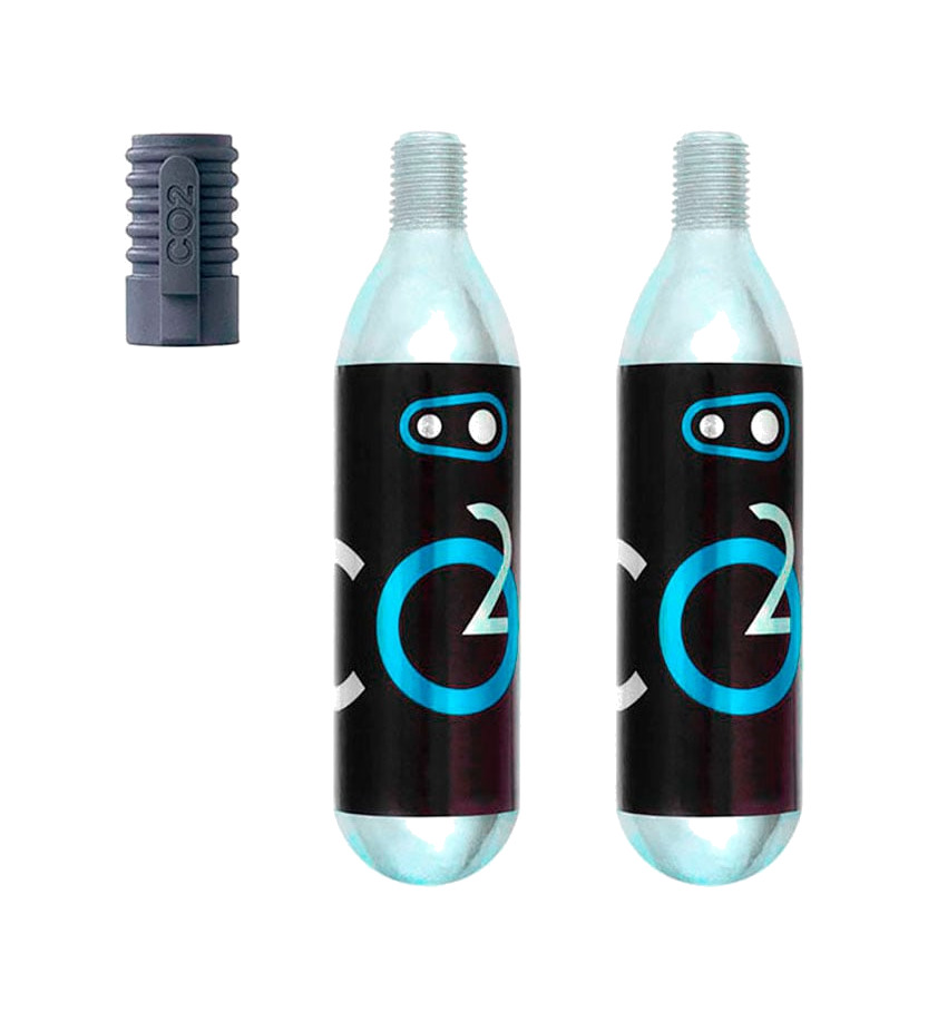 pack de cartuchos más inflador 16gr x 2 uds co2