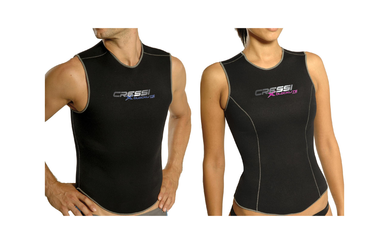 chaleco interior blacklite de neopreno para buceo cressi