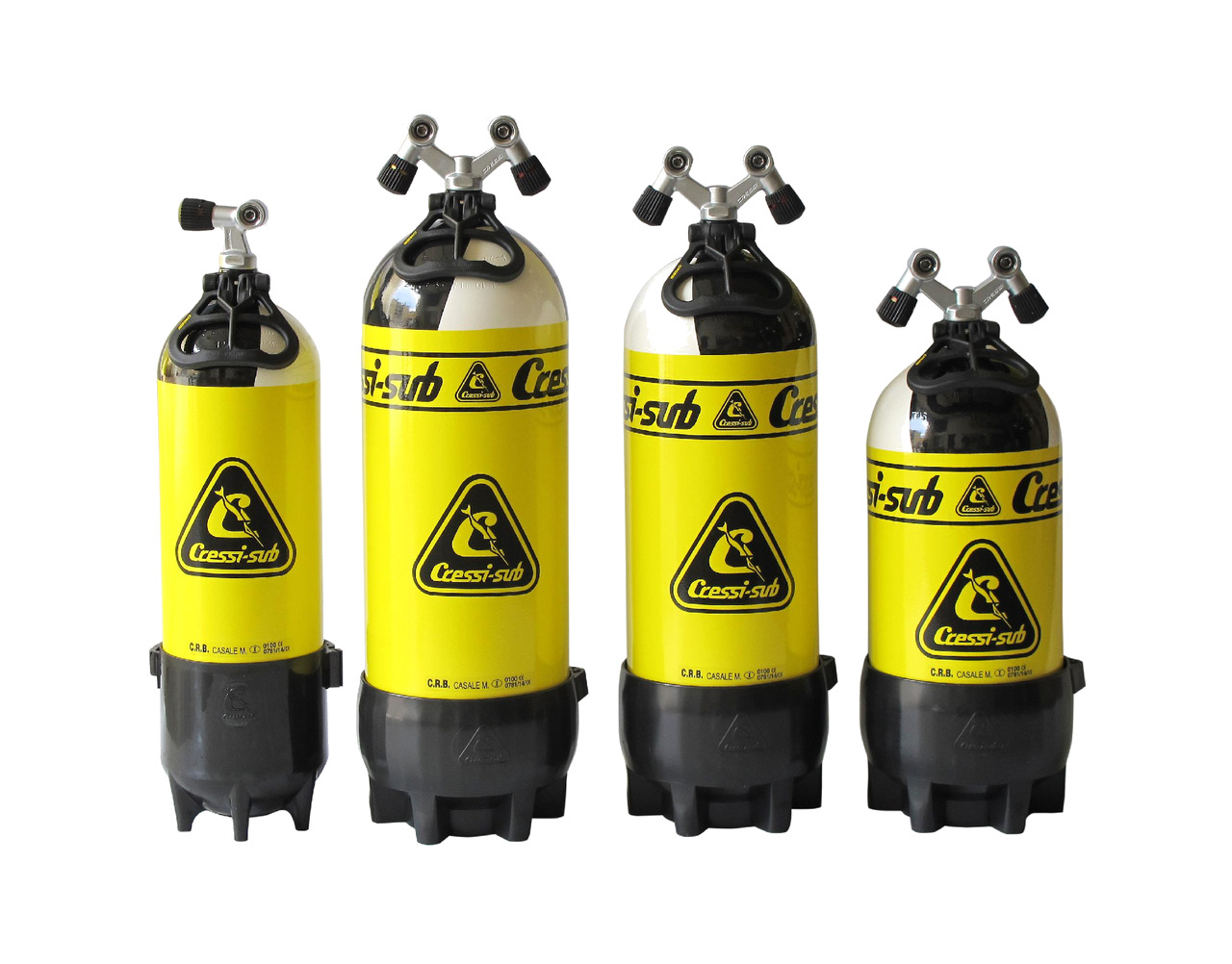 botella de buceo con asa 1 salida 10l 232bar