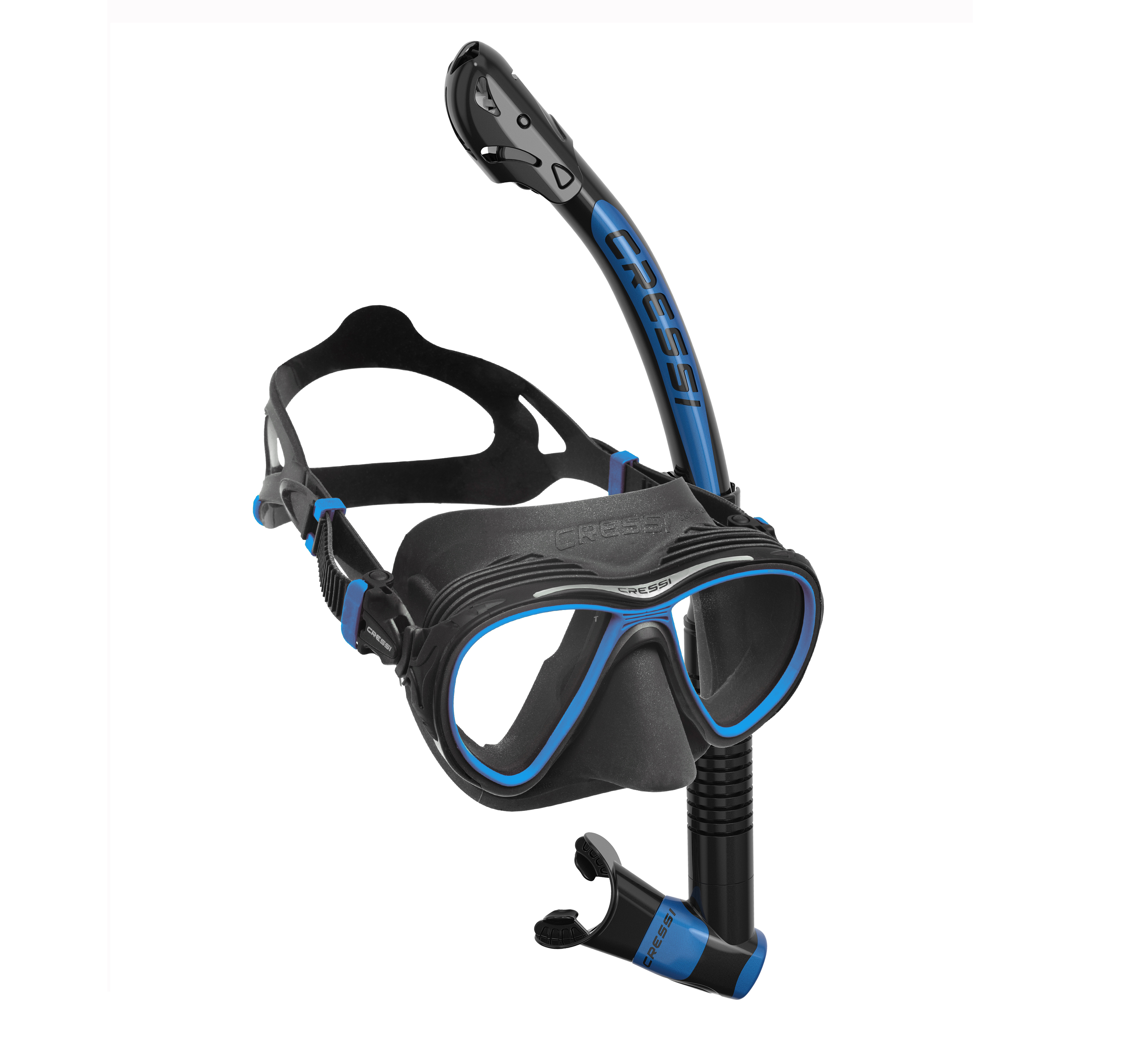 kit máscara + tubo de snorkel quantum / itaca ultra dry