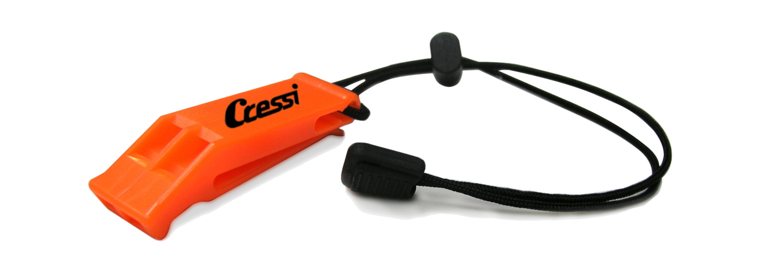 silbato de buceo cressi jacket - accesorio de seguridad para submarinismo