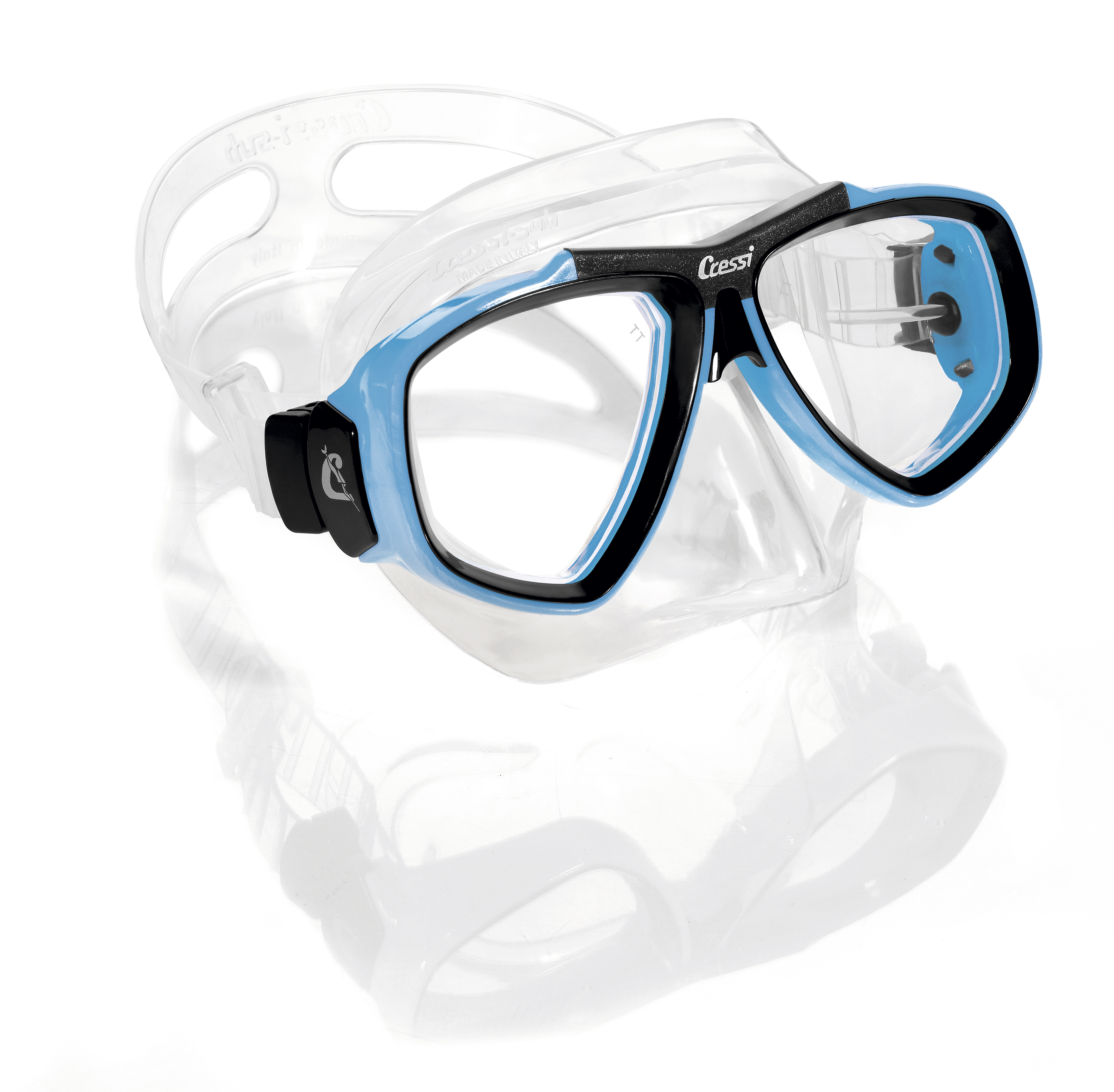 CRESSI SILIKONBRILLE TRANSPARENT HIGH END FOCUS - Bild 2 von 2