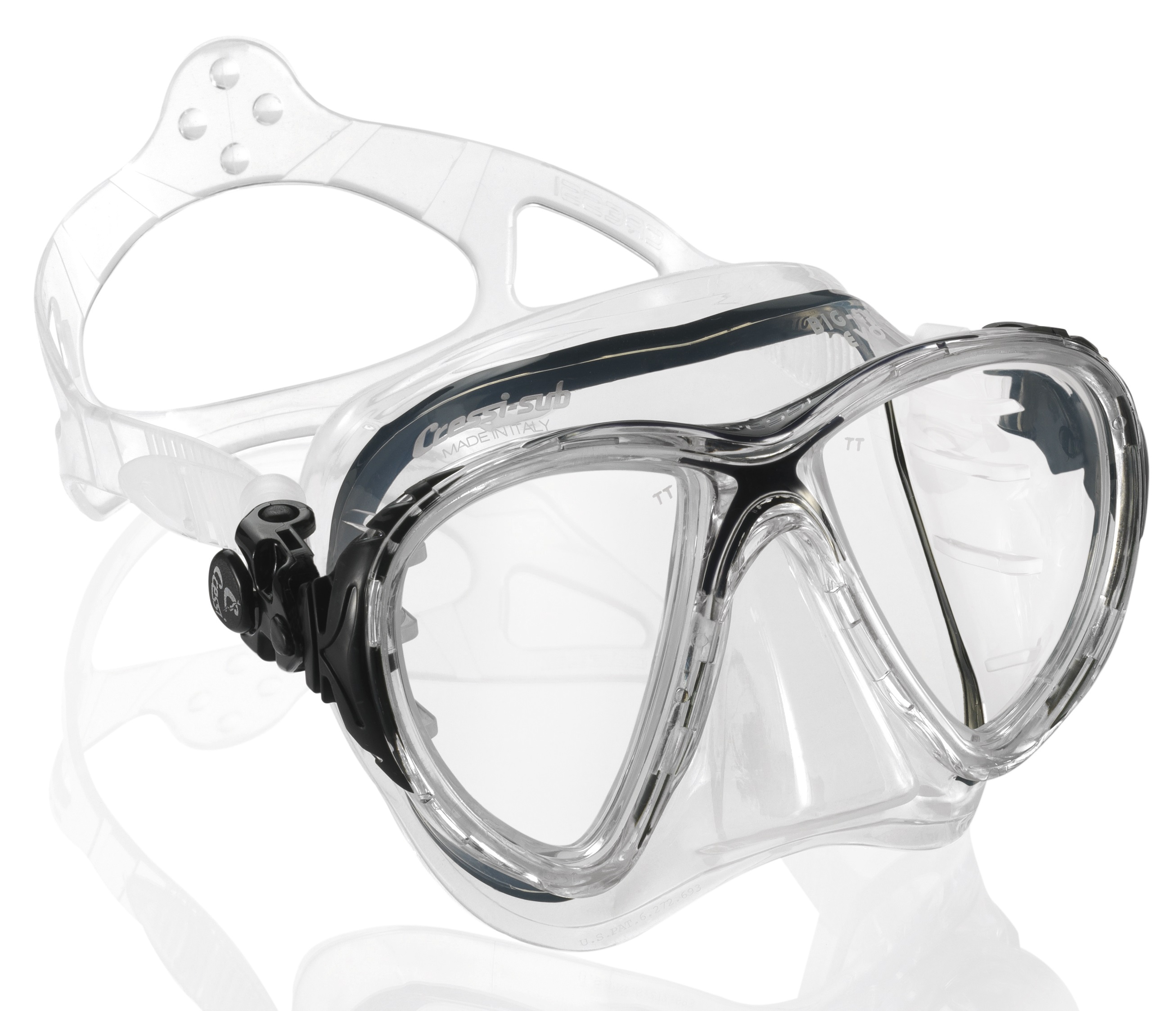 máscara silicona alta gama transparente evo big eyes