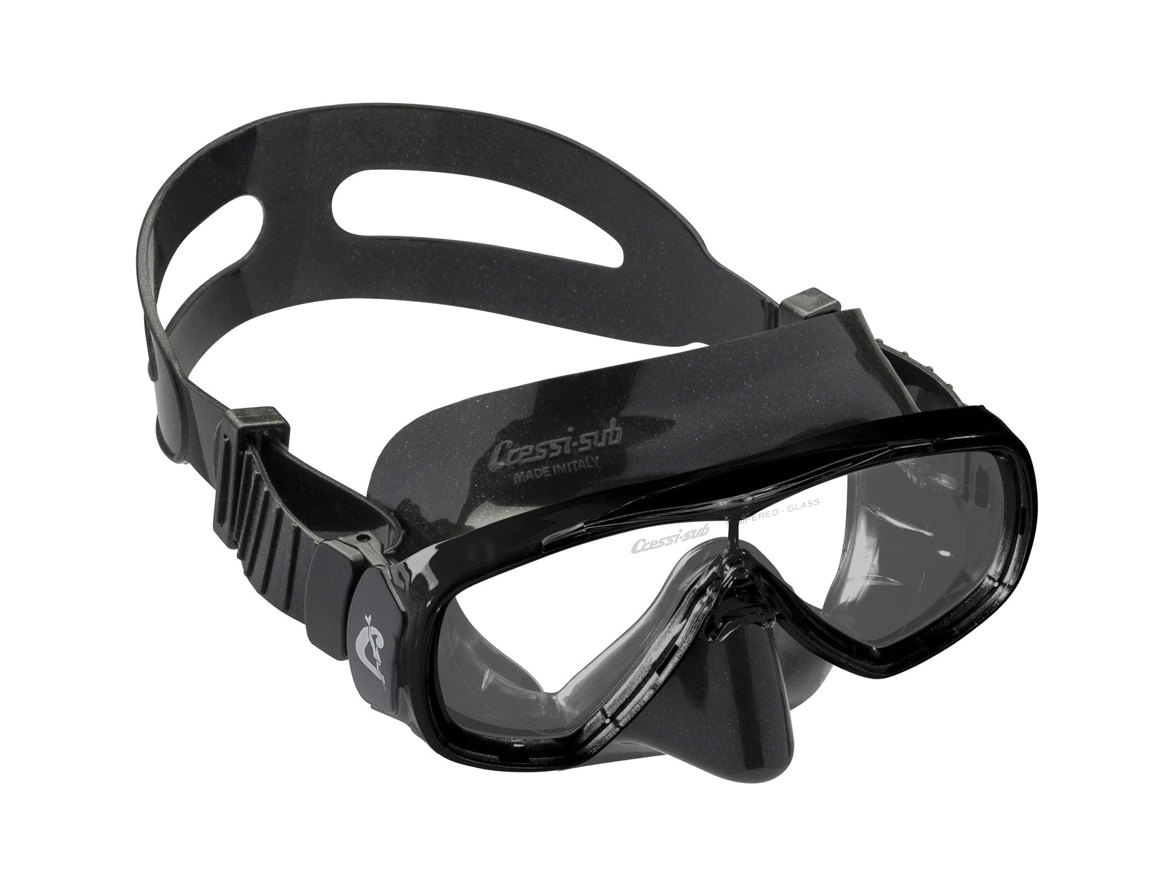 máscara de buceo y snorkeling onda de silicona transparente | diseño armonioso y equilibrado para mayor visibilidad