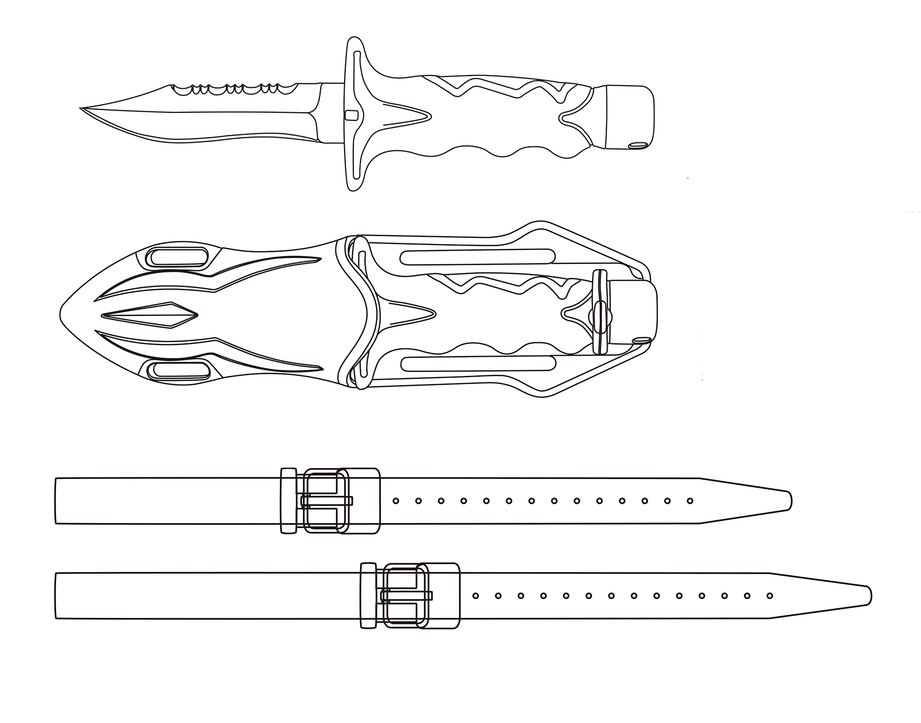 CRESSI Cuchillo de Buceo PREDATOR de Cressi - Diseñado para Pesca Submarina - Imagen 5 de 6