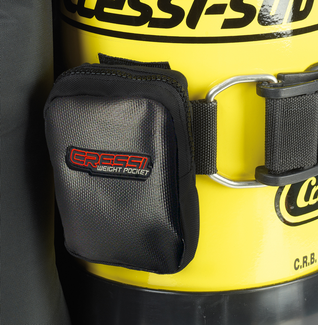 bolsillo porta lastre para chalecos de buceo cressi