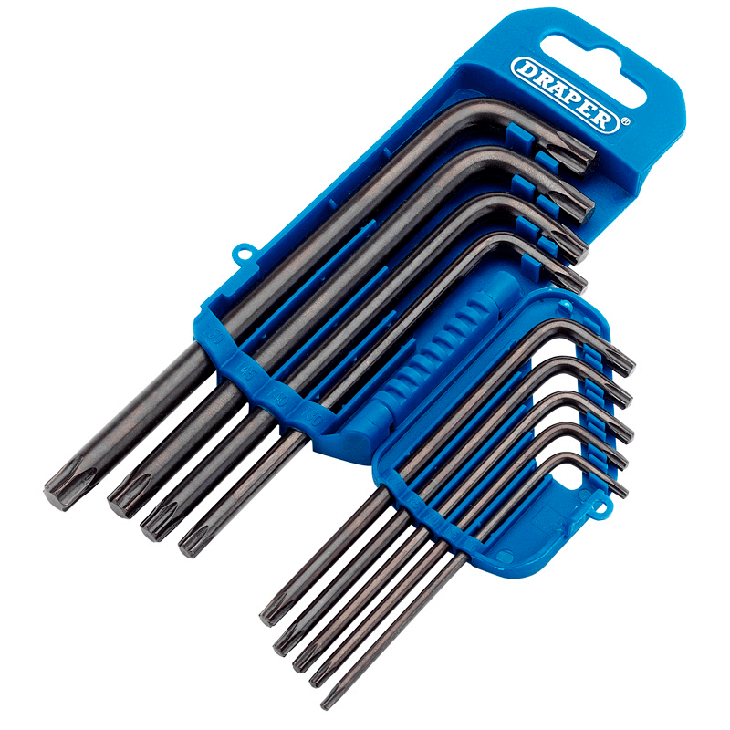 juego de 9 llaves macho torx de 6 caras largo