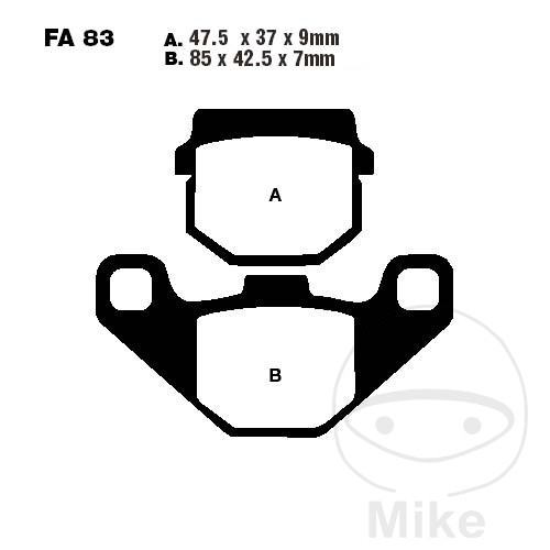 EBC Plaquettes de frein standards SCOOTER ALTN: 7872146/7872393 - Photo 1/1